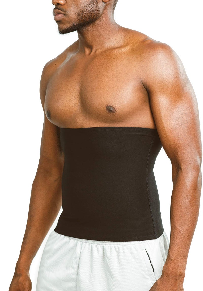 Sweat Shaper Premium Waist Trimmer for Men, Waist Trainer Sauna Belt, Neoprene-Free Waist Cincher, Sauna Slimming Belt (Black, XX-Large) - Image 3